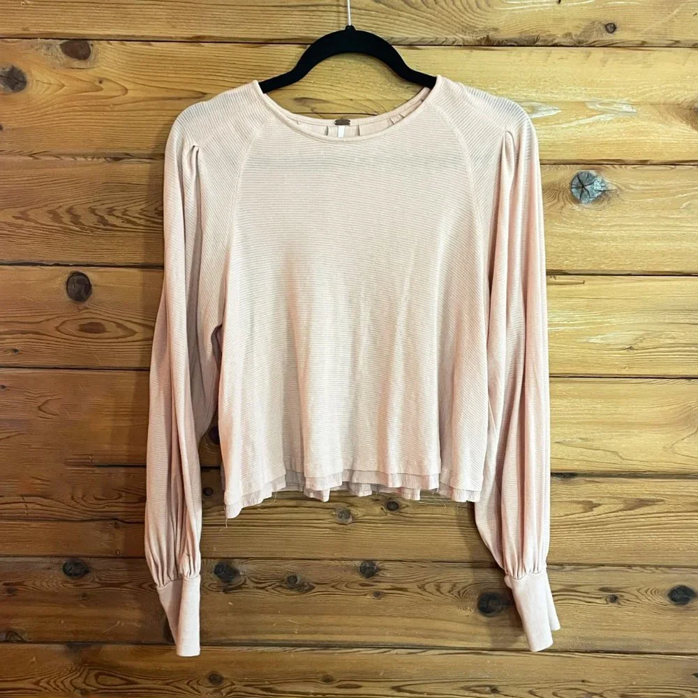 Free People Billie Long Sleeve Pullover Tee Shirt